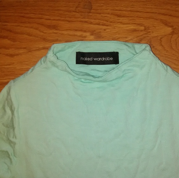 The NW midi mock neck long sleeve dress mint blue - Picture 3 of 6